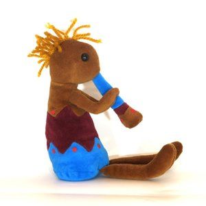 Vintage Plush Creations Inc. Kokopelli Stuffed Beanbag Plush Flute Player 1996